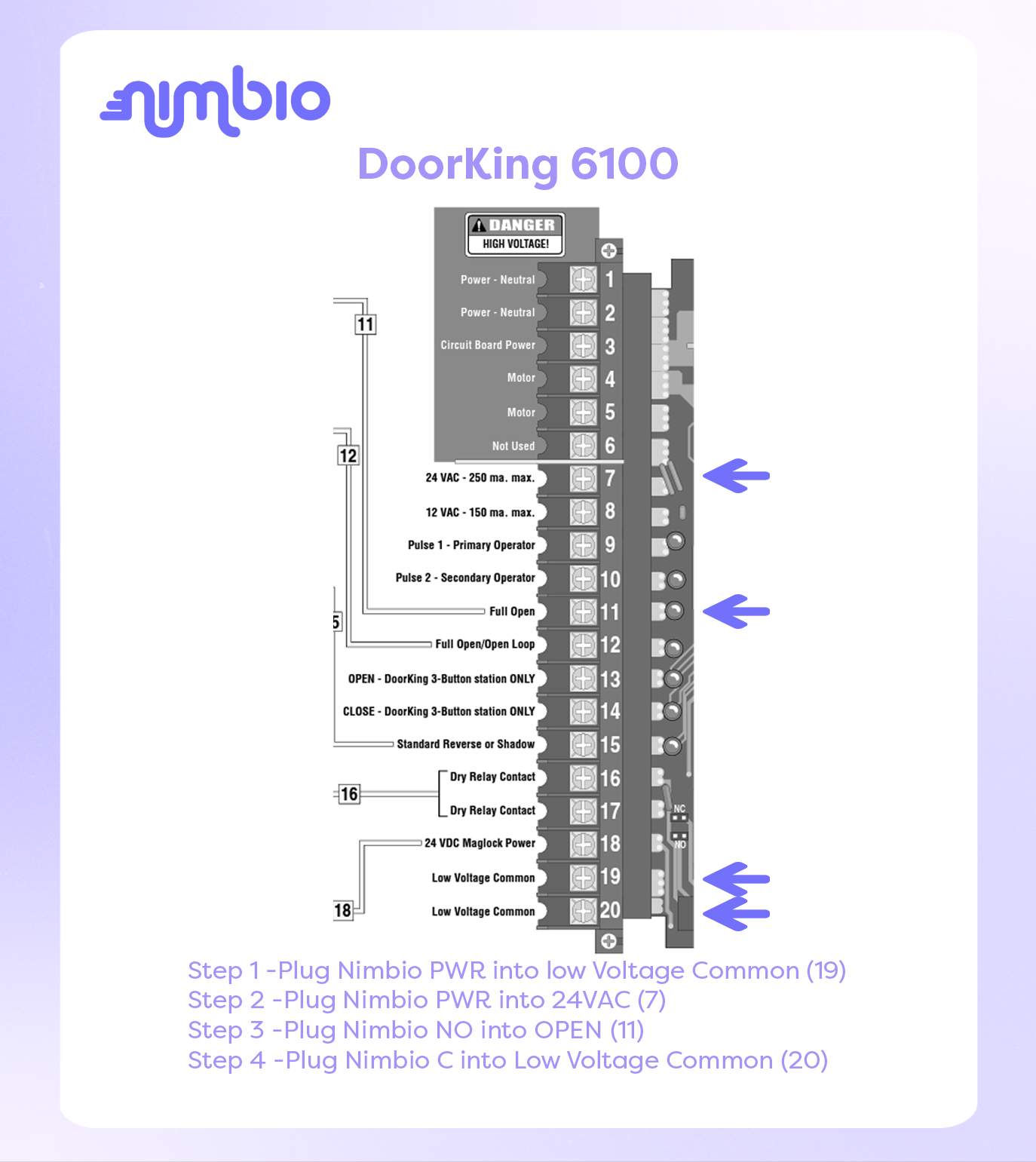 Wiring Guide DoorKing 6100